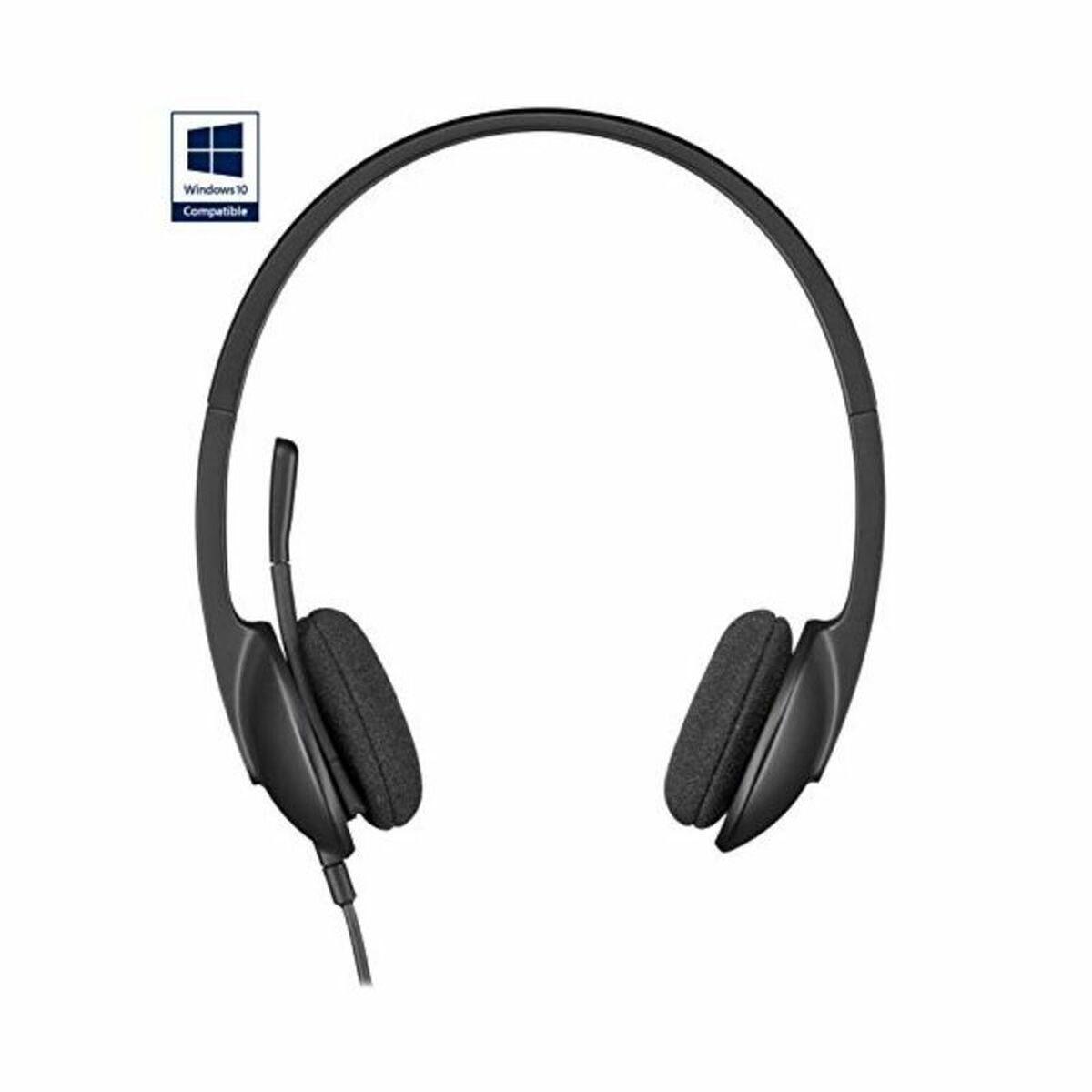 Kõrvaklapid Mikrofoniga Logitech H340 Must